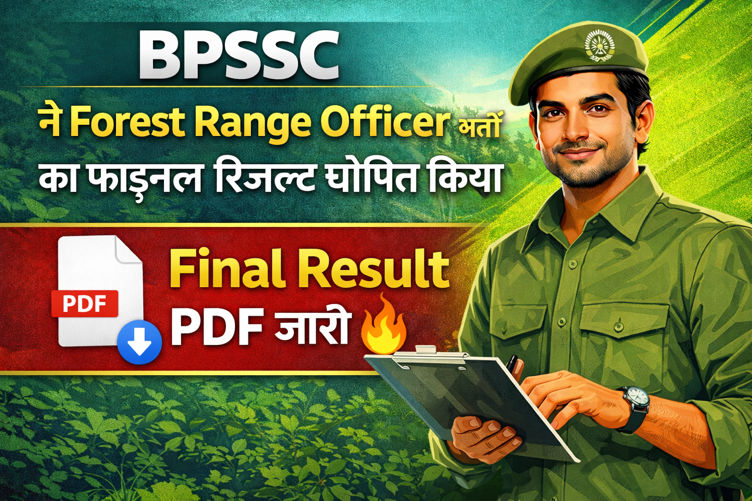 BPSSC ने Forest Range Officer भर्ती का फाइनल रिजल्ट घोषित किया